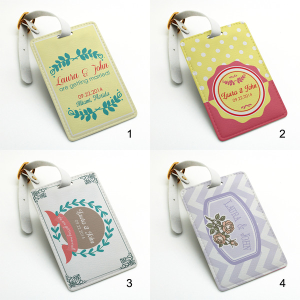 Personalized custom made welcome Luggage Tag, Bag Tag, Travel Tag, Wedding tag, Custom Name Monogram, Text and Date (N07)