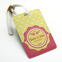 Personalized custom made welcome Luggage Tag, Bag Tag, Travel Tag, Wedding tag, Custom Name Monogram, Text and Date (N07)-1