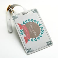 Personalized custom made welcome Luggage Tag, Bag Tag, Travel Tag, Wedding tag, Custom Name Monogram, Text and Date (N07) - Thumbnail 3