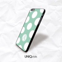 Personalized custom name monogram initial mint polka dot phone case for iPhone 7/6/6s, Samsung S6,7,8, Sony Z5, LG Nexus 5, HTC One M8 M9 - Thumbnail 3
