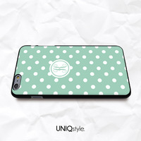 Personalized custom name monogram initial mint polka dot phone case for iPhone 7/6/6s, Samsung S6,7,8, Sony Z5, LG Nexus 5, HTC One M8 M9 - Thumbnail 2