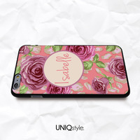 Vintage floral personalized custom monogram name phone case for iPhone 7/6/6s, Samsung S6,S7,S8, Sony z5, LG g6, HTC One M8 M9, Moto X Moto G - N53 - Thumbnail 3