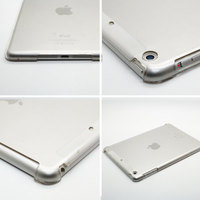 iPad mini new iPad mini retina 2 case, iPad Air case, mint blue vintage floral rose flower, back hard cover with smart cover (E06) - Thumbnail 2