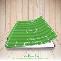 Soccer football field green cute smart cover case for iPad mini case, new iPad mini retina 2 case, iPad Air case, personalized custom (A82) - Thumbnail 3