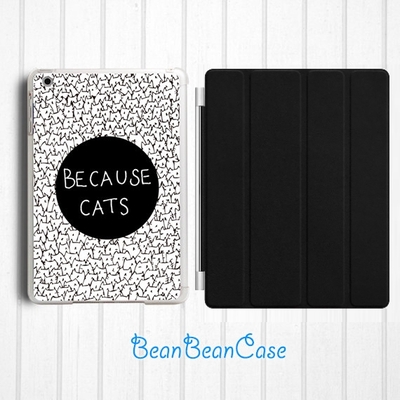 iPad mini case, new iPad mini retina 2 case, iPar Air case, because cats back hard cover case with smart cover (L73)