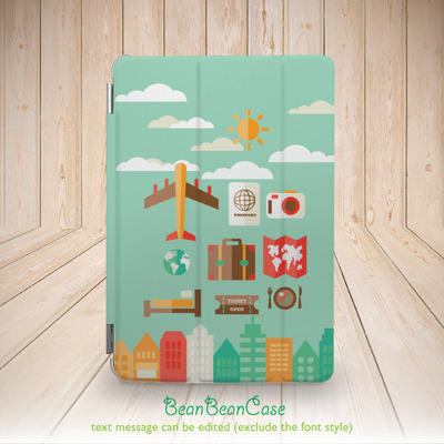 Travel holiday mood mint green sunny day smart cover case for ipad mini case, new ipad mini retina 2 case, ipad air case (a31) - Thumbnail 3