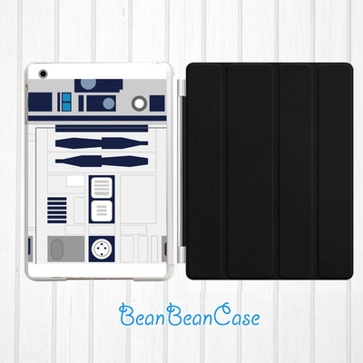 Star Wars R2D2 case, iPad mini case, new iPad mini retina 2 case, iPad Air case, back hard cover case with smart cover (K18)