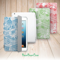 Skyline Buildings Illustration smart cover case for iPad mini case, new iPad mini retina 2 case, iPad Air case (A80) - Thumbnail 1