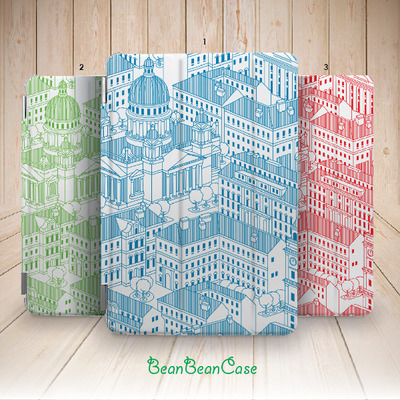 Skyline Buildings Illustration smart cover case for iPad mini case, new iPad mini retina 2 case, iPad Air case (A80)