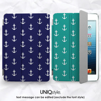 Nautical Anchor style Smart Cover for iPad mini, iPad mini 2 retina, iPad Mini 4, iPad Air, iPad Pro with standing function - E99 - Thumbnail 1