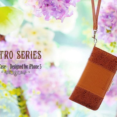 Vintage wallet pouch pu leather case with strap for apple iphone 5s 5c iphone 5 pu leather case iphone 5s 5c with lanyard - Thumbnail 5