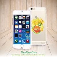 Transparent clear iPhone 6 iPhone 6 Plus case, iPhone 5C iPhone 5s 5 4 4s clear case, fruit lover design with your custom name text (A110) - Thumbnail 3