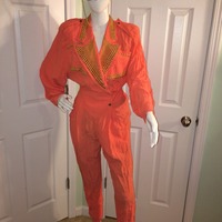 Vintage TiF Peach Gold/ Beaded Jumper Size L - Thumbnail 2