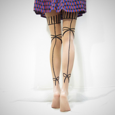 Love me sweet reversibel bowknot tights