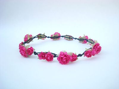 Hot Pink floral crown ♥