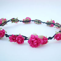 Hot Pink floral crown ♥ - Thumbnail 1