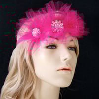 Wedding Crystal Tulle Head Piece Flower Girl Sash  - Style # HB113 By Luxe in Bloom - Thumbnail 2