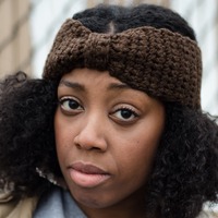 Chocolate Brown Bow Headband - Thumbnail 2