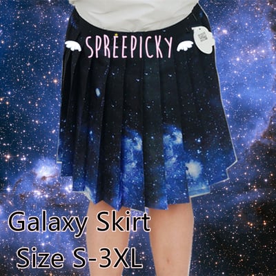 Ready stock exclusive selling! galaxy star blue uniform pleated skirt only sp141187