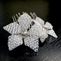 Wedding Crystal Flower Fascinator  - Style # CF600 By Luxe in Bloom - Thumbnail 1