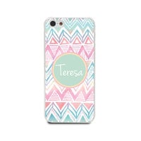 Aztec tribal monogram custom name case personalized cover for iPhone, Samsung S6/Note5, Sony, LG Nexus, Nokia Lumia, HTC One M8/M9, Moto ((L16) - Thumbnail 2