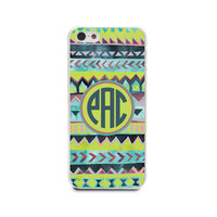 Aztec tribal monogram custom name case personalized cover for iPhone, Samsung S6/Note5, Sony, LG Nexus, Nokia Lumia, HTC One M8/M9, Moto ((L16) - Thumbnail 3