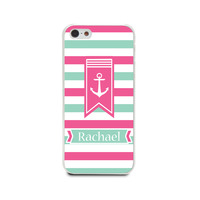 Personalized name initial, nautical anchor sail case for iPhone 6s, Samsung S6/Note5, Sony, LG Nexus, Nokia Lumia, HTC One M8/M9, Moto (N05) - Thumbnail 1