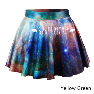 Galaxy stars printing high waist bottom skirt free ship sp141454
