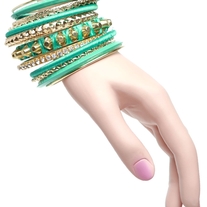 Mint and Gold Bangles  - Thumbnail 1