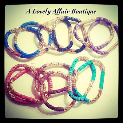 Gold/colored bracelets