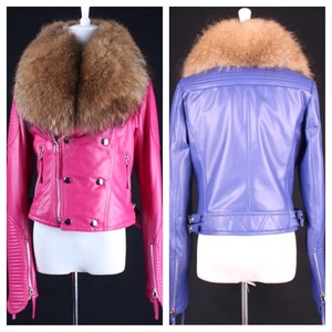 Fur Leather Jacket - Thumbnail 2