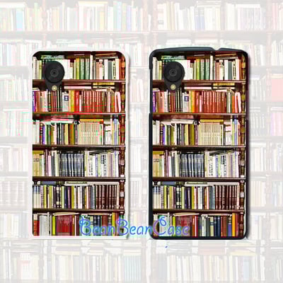 Antique bookshelf bookcase vintage retro case for iphone 6/6s/5/5s/5c, samsung s6/note5, sony, lg nexus, nokia lumia, htc one, moto x moto g (r08) - Thumbnail 4