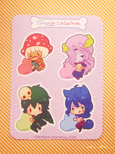 Limited Edition! Cute girl traitor sticker sheet