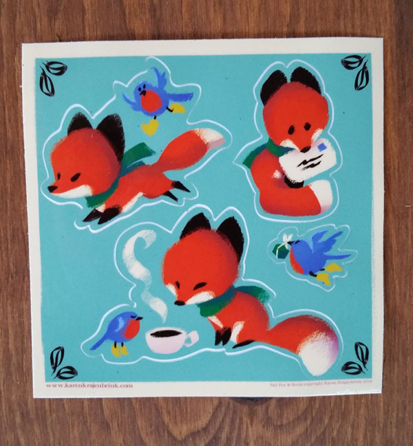 Fox and Boots Sticker Sheet