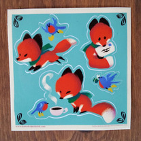 Fox and Boots Sticker Sheet