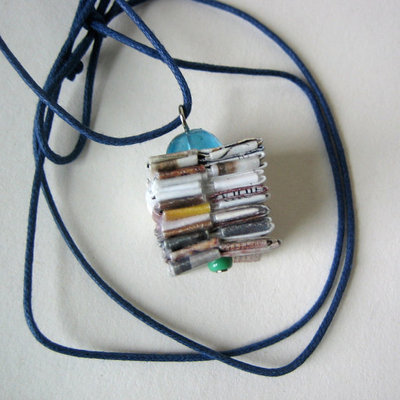 Earth friendly necklace - in blues