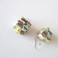 Eco Earrings With Wood Bead Accents - Thumbnail 1