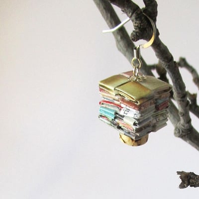 Eco Earrings With Wood Bead Accents