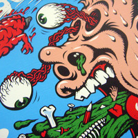 Jimbo Phillips Euro Tour Barf Brain art poster - Thumbnail 1