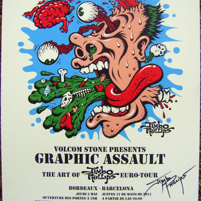 Jimbo phillips euro tour barf brain art poster - Thumbnail 4