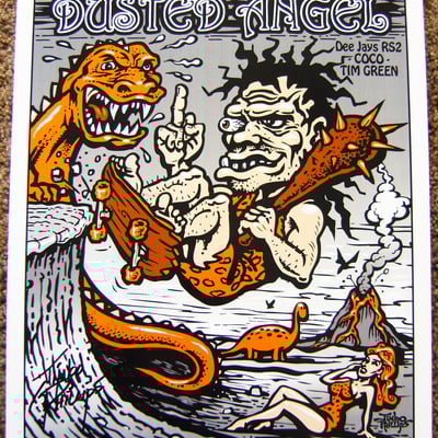 Clay wheels, dusted angel screenprinted poster - Thumbnail 4