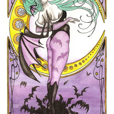 Morrigan aensland - darkstalkers fine art print - Thumbnail 3