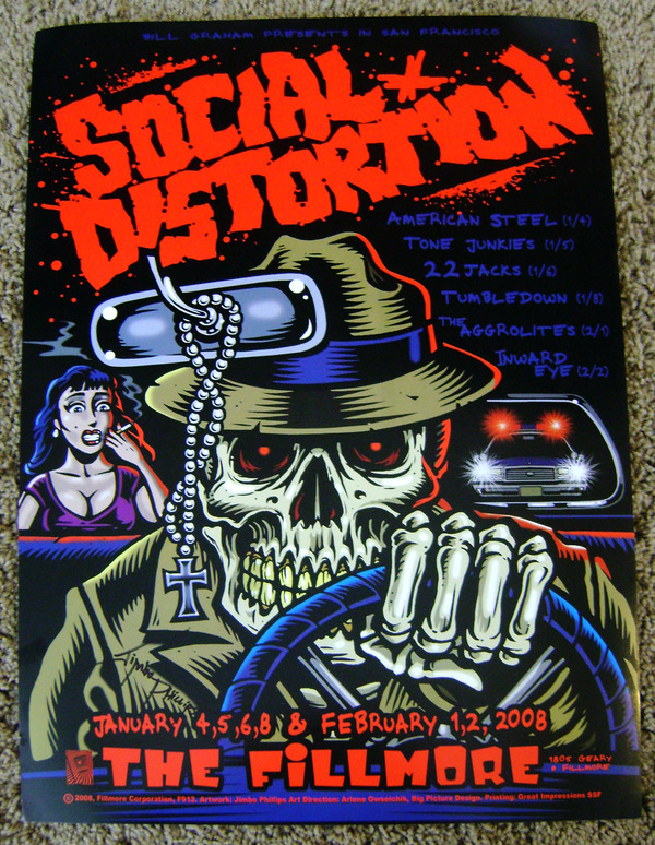 Social Distortion Fillmore Poster 2008 · Jimbo Phillips webstore