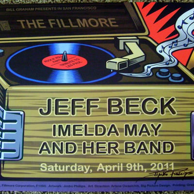 Jeff beck 2011 fillmore poster - Thumbnail 5