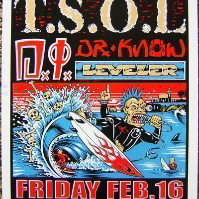 2001 tsol dr know screenprinted poster - Thumbnail 5