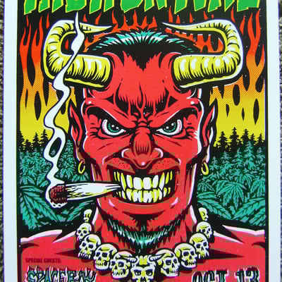 High on fire screen printed poster - Thumbnail 5