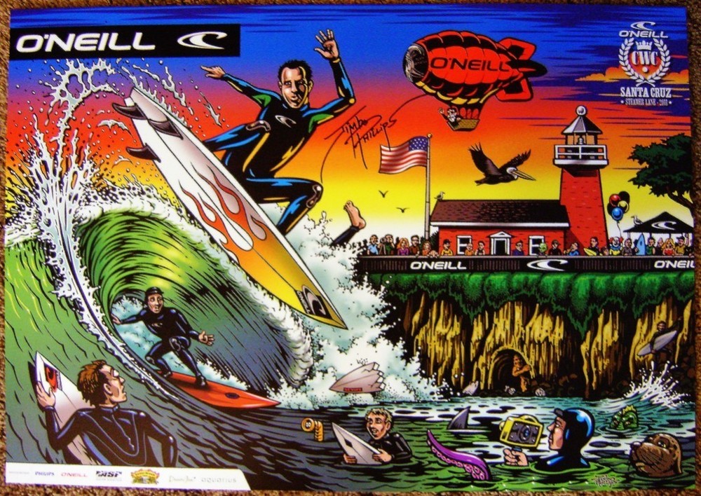 O'neill 2011 Cold Water Classic event poster · Jimbo Phillips