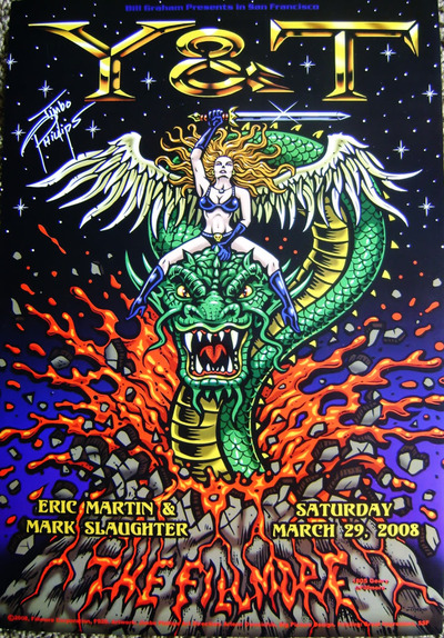 Y&T Bill Graham Fillmore rock poster