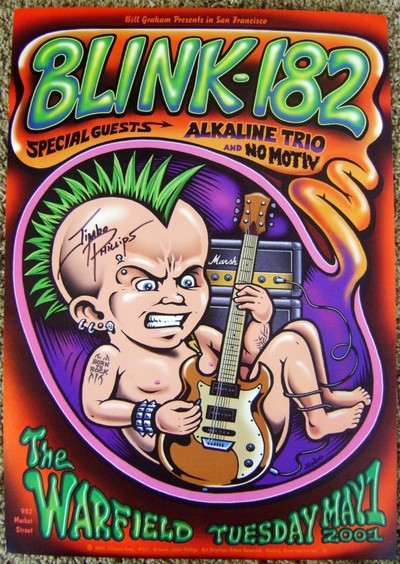 Blink 182 collectible art poster 2001