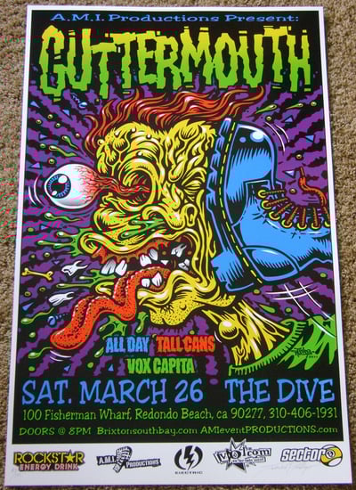 GUTTERMOUTH screenprinted poster